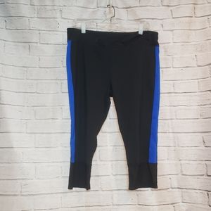 Fila black and blue capri leggings